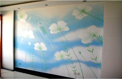 宣威画墙绘怎么画好白云的蓬松感？