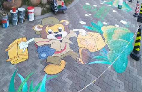 宣威夏季画地面彩绘会遇到的问题