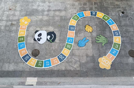 宣威地面游戏彩绘