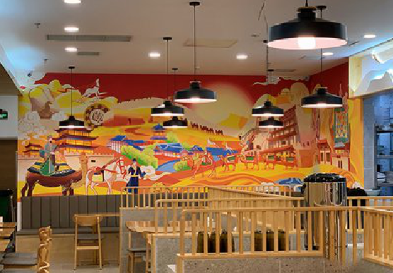 宣威商业空间彩绘介绍。