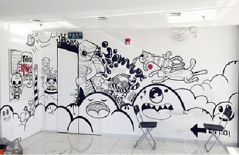 宣威手绘墙并非传统涂鸦。